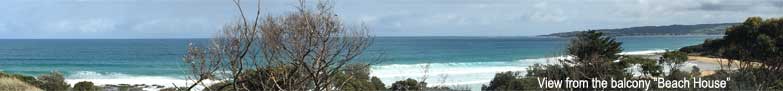 Apollo Bay Accommodation - Apollo's View - Two villa's and house - view from the house balcony